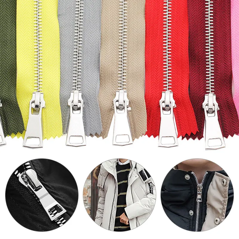 5# Jacket Metal Zipper Double Slider Two-Way Zips Open End For DIY Handmake Sewing Coat Clothing Tailor Repair Accessories Tool | Дом и сад