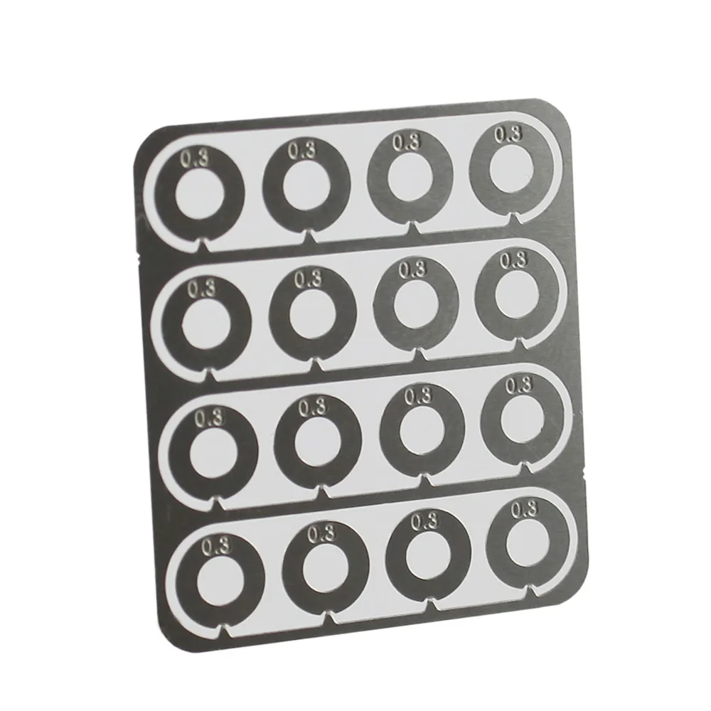 Stainless Steel Super Precision Gear Set Shims (0.1mm, 0.2mm, 0.3mm)