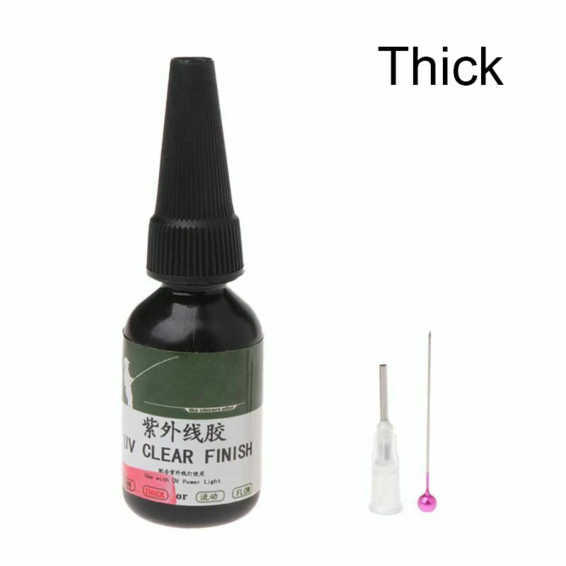 

Instant Dry Cure UV Glue Fly Fishing Thick Flow Flies Binding Clear Finish Effective SAL99