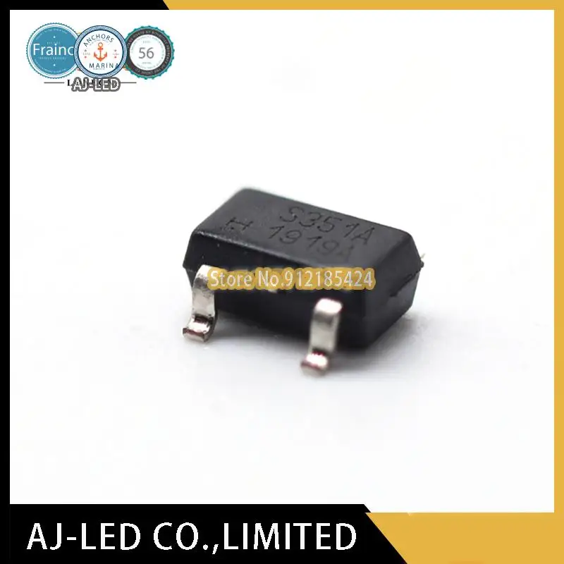 10pcs/lot Ss351at Omnipolar Hall Effect Digital Position Sensor Sot23