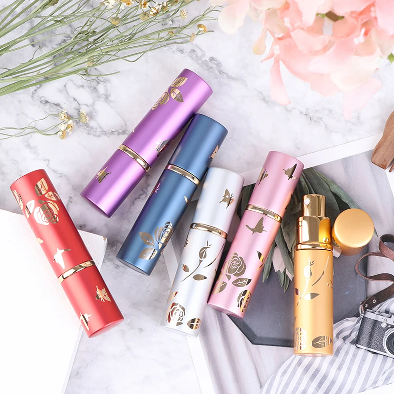 10ml Hot Portable Mini Refillable Perfume Bottle With Scent Pump Metal Aluminum Empty Cosmetic Containers Spray Atomizer | Красота и