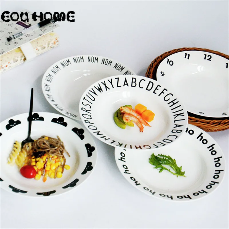 4 шт Вестерн Стиль Керамика ужинная Тарелка Фруктовый торт: салатные чашки