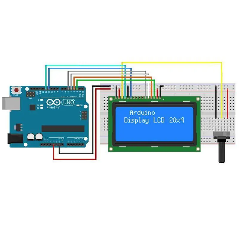Синий Серийный ЖК модуль IIC/I2C/TWI 2004 204 20X4 символ для Arduino|Детали и аксессуары