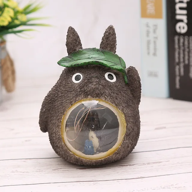 Studio Ghibli Spirited Away Totoro Figures Model Toy LED Night Light Toy Anime Totoro Star Resin Home Decoration Kids Toys Gift 3