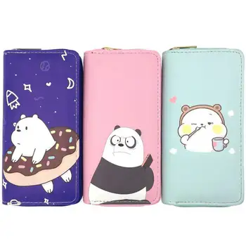 

KANDRA Cute Kawaii Long Bears New Ladies Wallet Cartoon Clutch Purse Money Coin Zip Around Card Holder Purses Gift for Grils