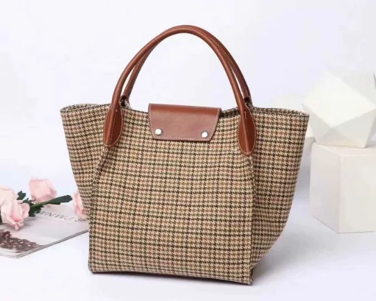 Handbag Bag 2019 Autumn And Winter New Style Fashion WOMEN'S Bag Large Capacity Shoulder Bag Plaid Wings Style Bag Shopping Bag Handbag Bag 2019 Autumn And Winter New Style Fashion WOMEN'S Bag Large Capacity Shoulder Bag Plaid Wings Style Bag Shopping Bag