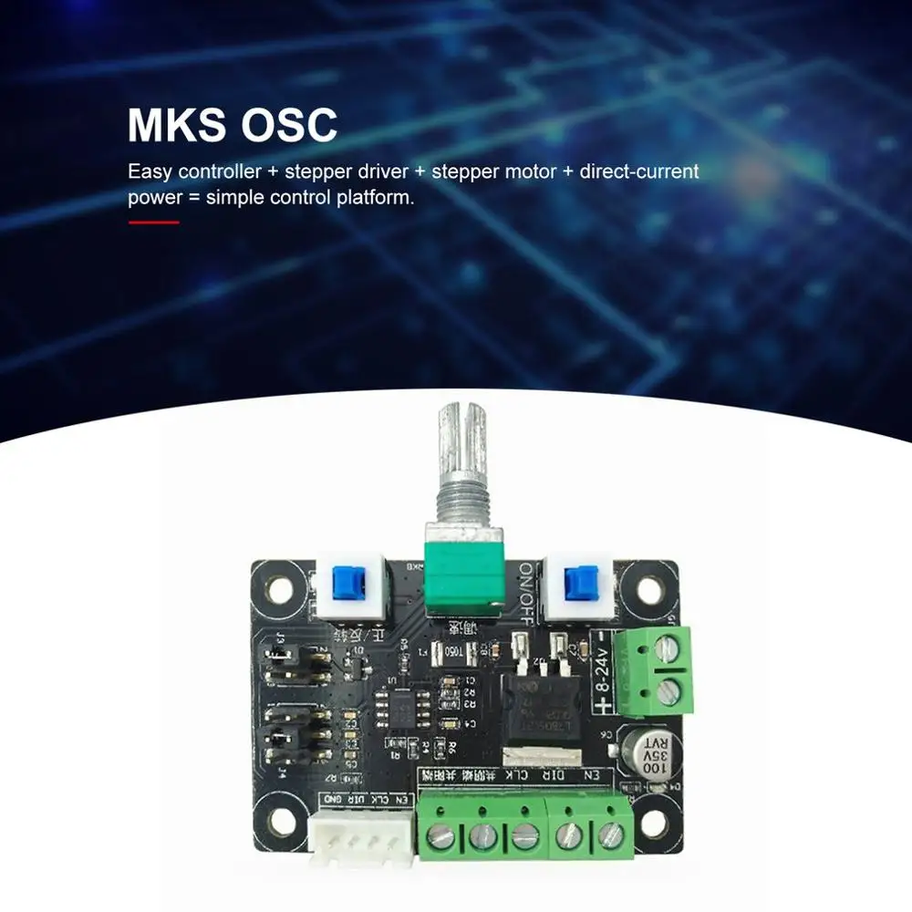 MKS OSC шаговый двигатель модуль управления Контроллер пульса ШИМ скорость заднего хода драйвер управления 3d принтер части и аксессуары