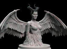 

60mm Resin Model Kits The Sleeping Female Devil Bust Figure Unpainted No Color RW-026
