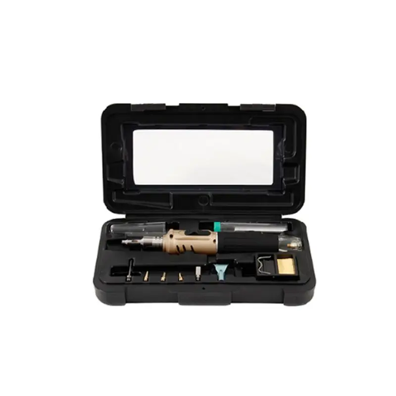 10-In-1 Gas Soldering Iron Case Set Multifunction HS-1115K Butane Lighter Spray Set Welding Equipment