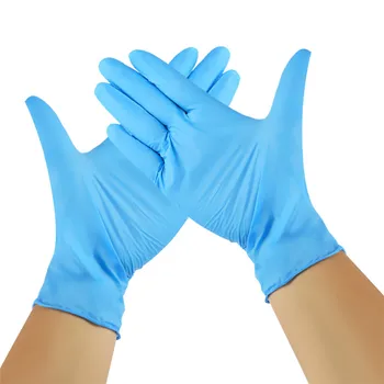 

100pc blue disposable latex protective gloves, super elastic and not easy to tear, light and portable Pocket, Multi Tools