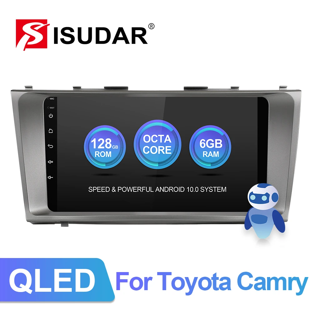 Автомобильный радиоприемник ISUDAR V72 для Toyota Camry 7 XV 40 2006-2011 Android 10 Авторадио