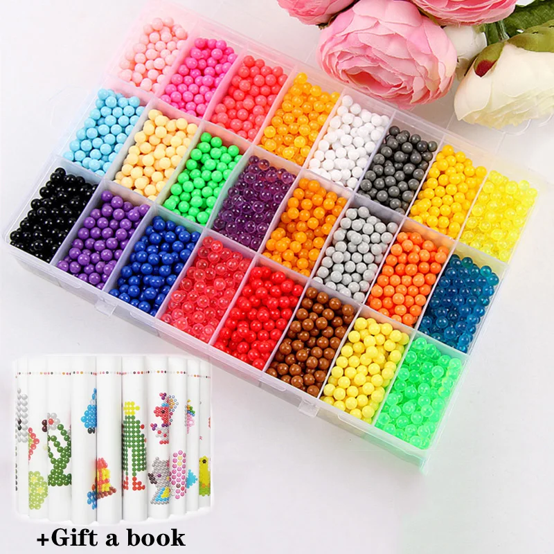 

24 colors Refill Beads puzzle Crystal DIY water spray beads set ball games 3D handmade magic toys for children 3.5.6 years old