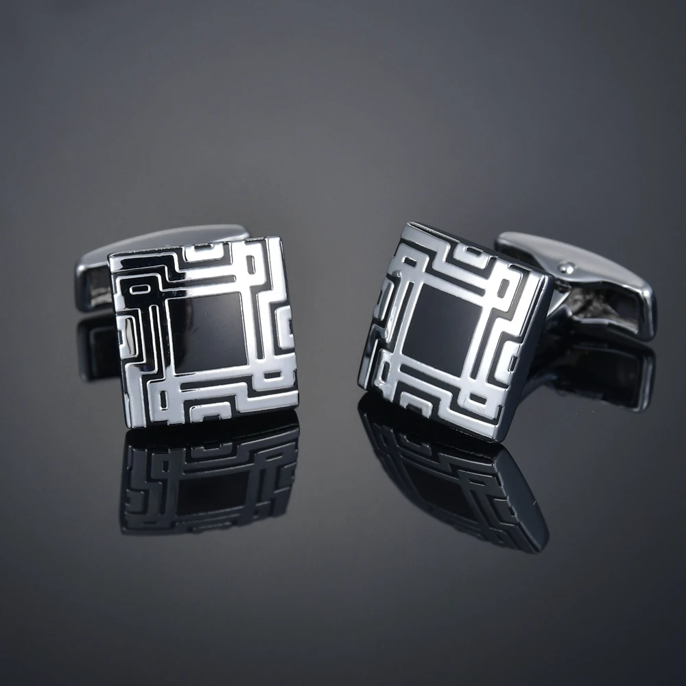 French Cufflinks Studs Men's Shirt Moire Maze Charm Cuff Links | Украшения и аксессуары