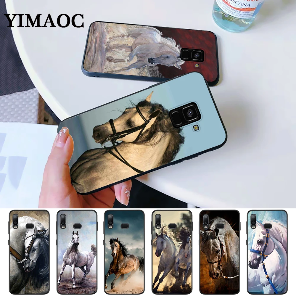 The Great beauty horse DIY Painted Silicone Case for Samsung A3 A5 A10S A50S A6 Plus 2018 A7 A8 A9 A10 A30 A40 A50 A60 A70 J6 |
