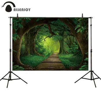 

Allenjoy Photography Backdrop Summer Enchanted Mysterious Fairy Forest Wonderland Path Background Photophone Newborn Photozone