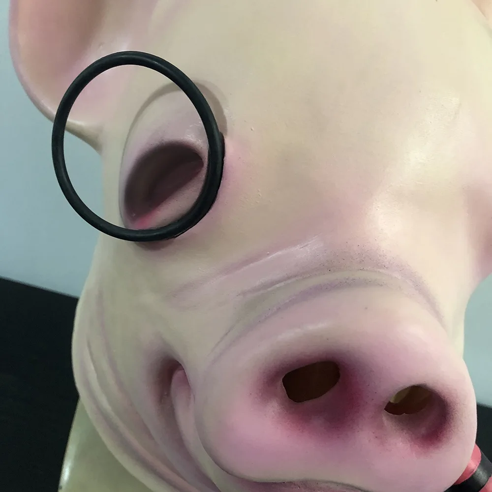 Game Watch Dogs Legion Pig Head Mask Cosplay Legion Winston Pig Masks Animal Latex Masks Halloween Carnival Party Costume Props (4)