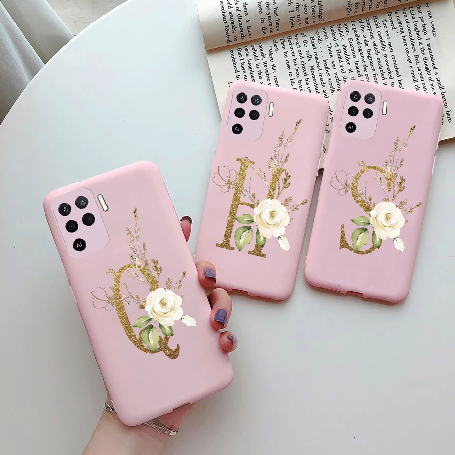 Chic & Durable Silicone Phone Case with Cute Letter Design - Shockproof Bumper