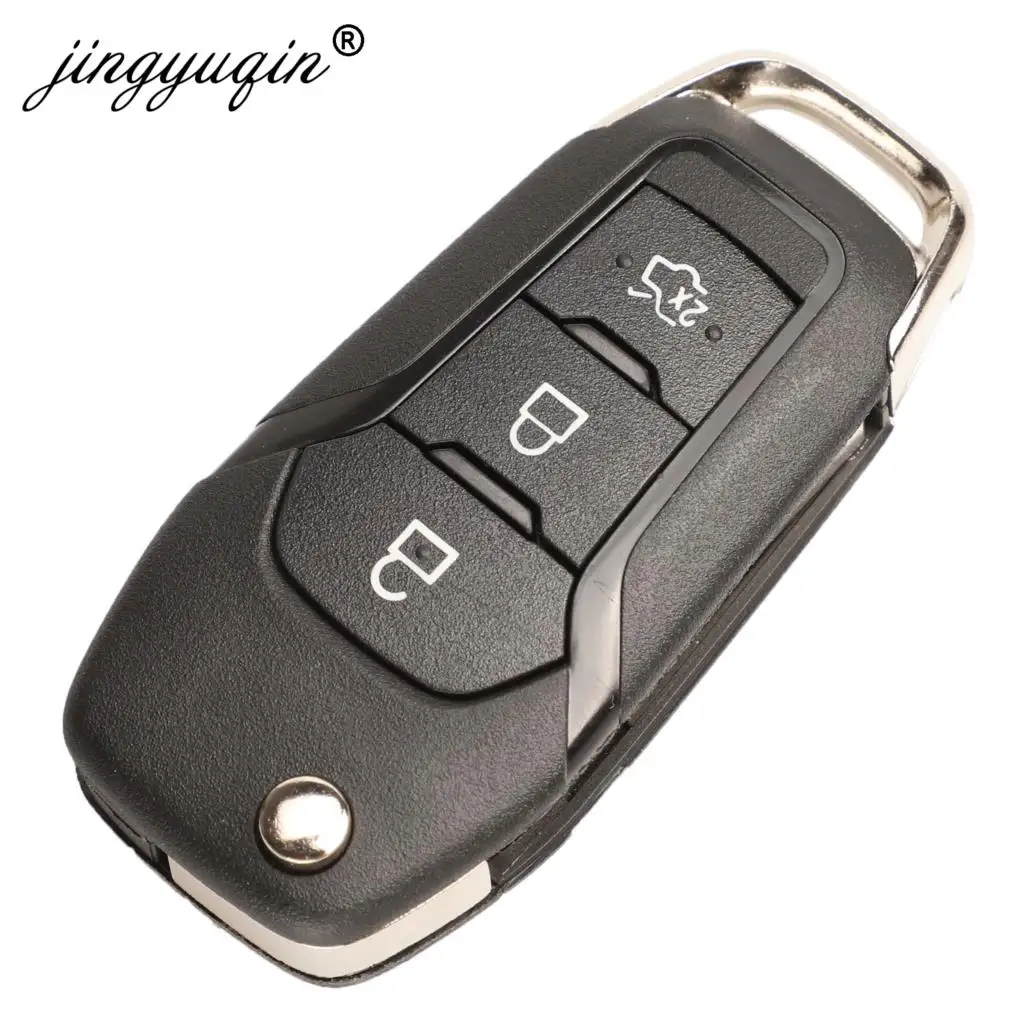 Складной чехол для ключей jingyuqin 2/3/4 кнопки Ford Focus Fusion Mk2 Mk7 Ranger Explorer без порезов с