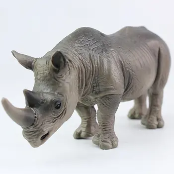 

Simulation Rhinoceros Figure Collectible Toys Rhinoceros Wild Animal Action Figures Kids Animal Sandtable Scene Toy