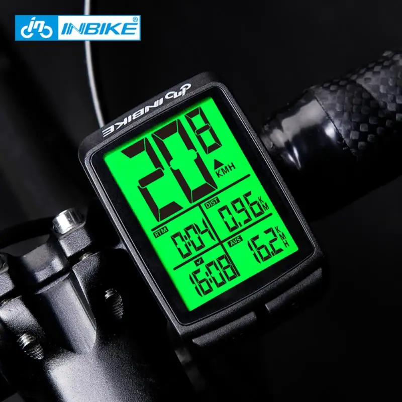 Waterproof Bicycle Computer Wireless MTB Bicycle Speedometer Stopwatch Cycling LED Digital Rate Counter Bike Accessories INBIKE