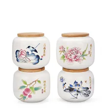 24 цвета китайский чернильный стиль чайная коробка с крышкой зеленый хранение чая банки конфеты хранение банка Офис Дом Контейнер для кофе коробка фарфор