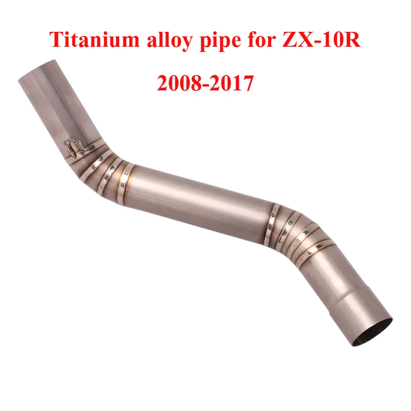 For Kawasaki Ninja ZX-6R ZX-10R Motorcycle Exhaust Pipe Titanium Alloy Link Tube Modified Connection Pipe Slip on - Цвет: C