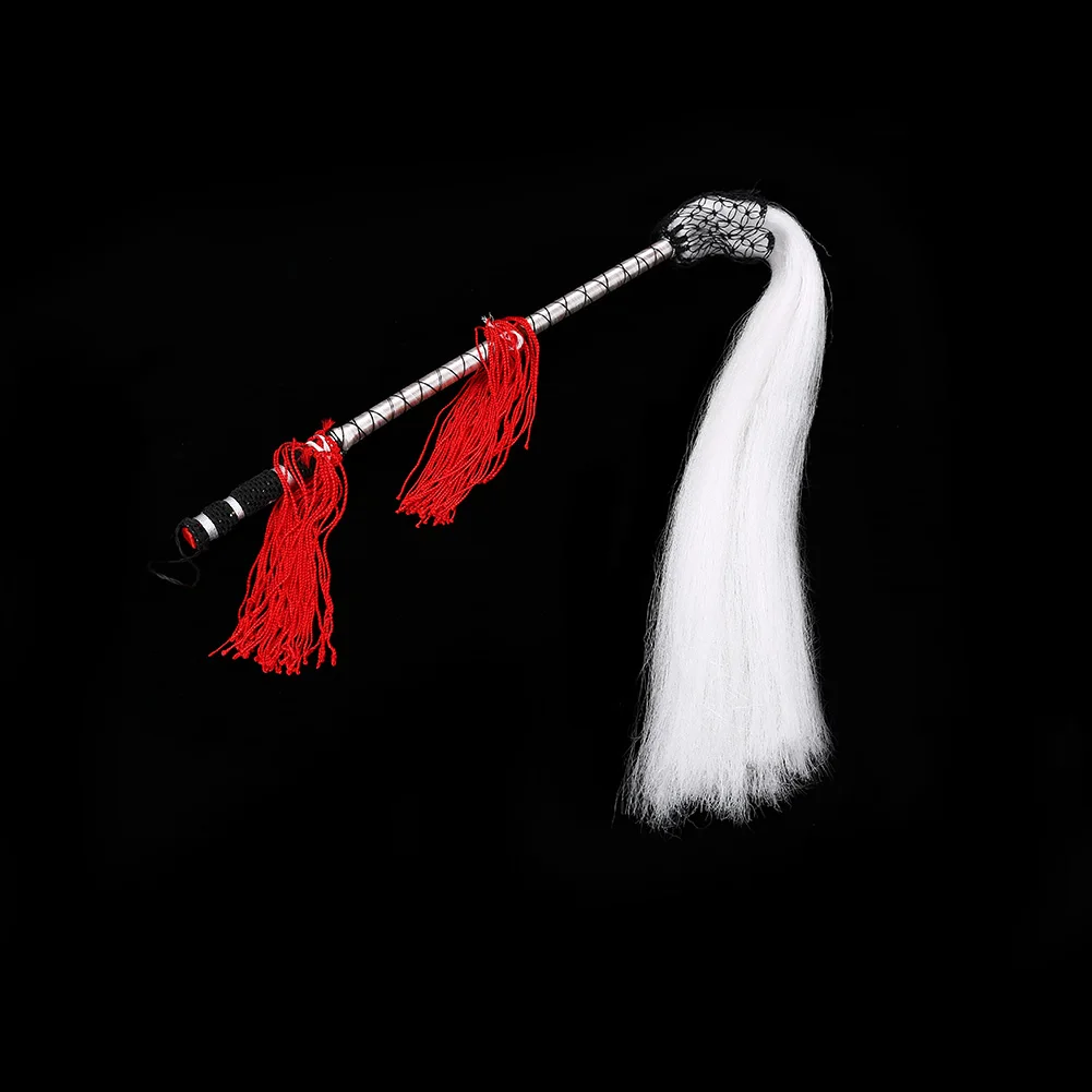 

WuDang Tai Chi Whisk High Grade Real Horsetail Wood Handle Taoism FUCHEN Horse Tail