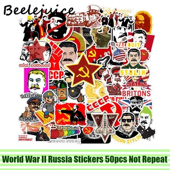 

50pcs World War II Russia Stickers paster Cartoon anime movie funny decals scrapbooking diy phone laptop waterproof decorations