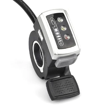 

Electric Bike Thumb Throttle Battery Power Display with Switch for Electric Scooter E-Bike Accessories