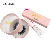 LANJINGLIN 1 Набор ресниц клей 1 пара 3d норковые ресницы натуральные накладные ресницы для наращивания 1 шт. черный белый клей инструмент для макияжа#70 г