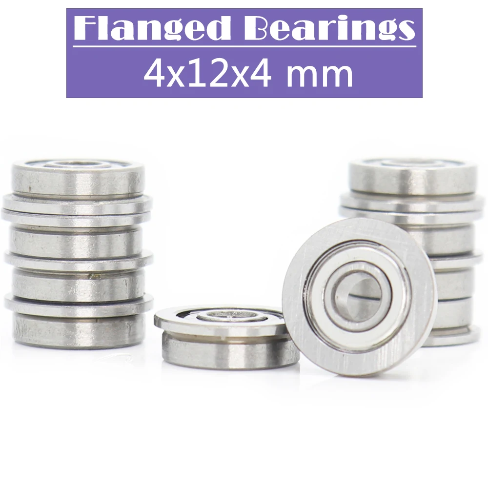 

F604ZZ Flange Bearing 4*12*4 mm ( 10 PCS ) Flanged F604 Z ZZ Ball Bearings