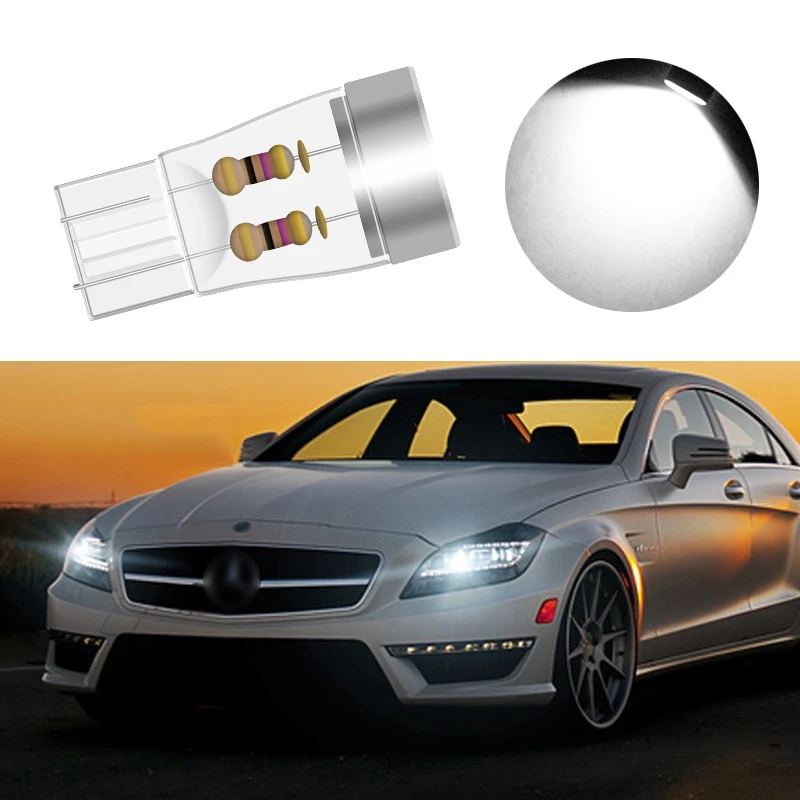 1PCS T10 W5W LED Super Bright with Projector Lens White Bulb License Plate Light Lamp Signal Light DC 12V Car Styling