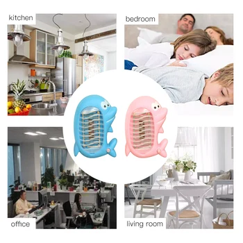 

New Mini Electronic Mosquito Killer Lamp 110V Cartoon Dolphin LED Insect Fly Bug Zapper Killer Eco-friendly Mosquito Repellent T