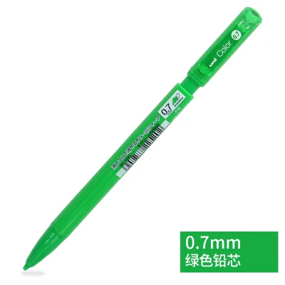 0.7mm green 3 шт. японский UNI механический карандаш M5-102C цветной свинцовый студенческий может протирать много-цвета, автоматическое Карандаш 0,5/0,7 мм пресс цветная ручка - Цвет: 0.7mm green