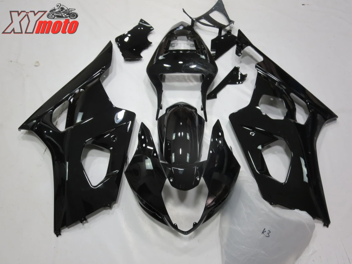 

Motorcycle Fairing Kit For Suzuki GSXR1000 K3 03 04 Injection ABS Fairings GSXR 1000 K3 2003 2004 Gloss Black Bodyworks