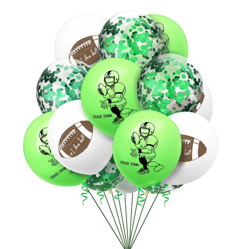 10pcs Party Balloons Set Girl Boy Rugby Theme Football Birthday Decoration 12 Inch Latex Decorative Balls Inflatable Toys