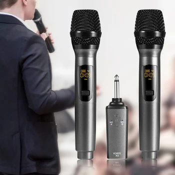 

USB Rechargeable Microphones Conference Durable Hosting K380S Wireless Mic KTV for Music Lovers Playing Accessories