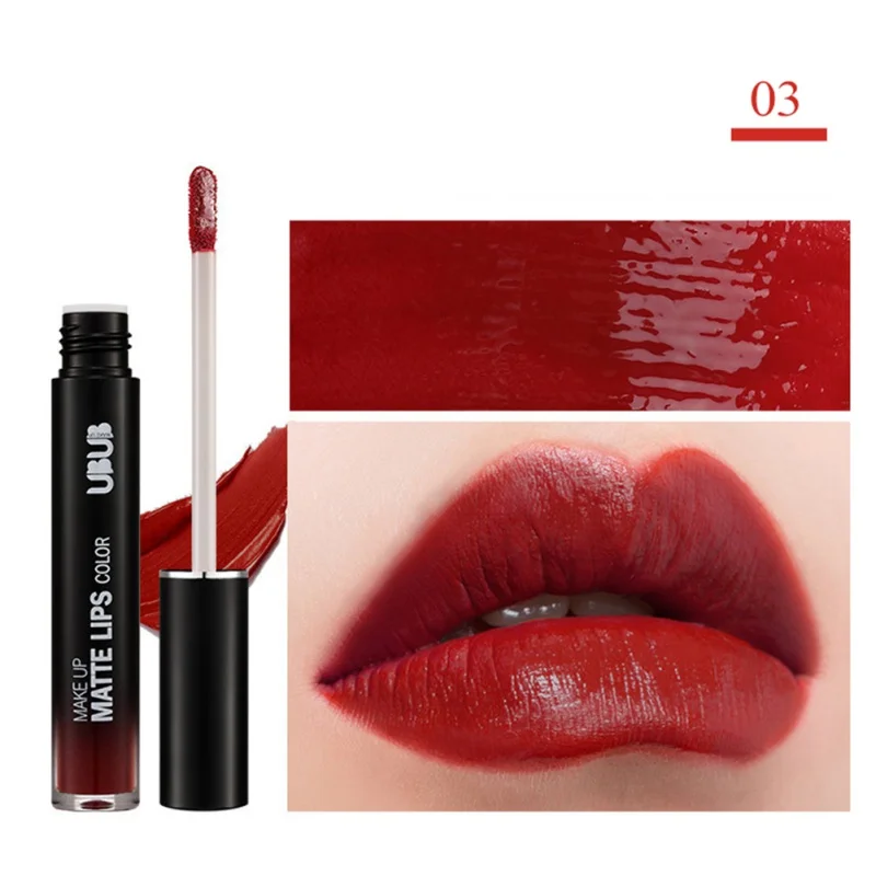 7 Colors Matte Liquid Lipstick Waterproof Moisturizer Smooth Lip Stick Long-lasting Lip Tint Cosmetic Makeup Charming Goddess E1 - Цвет: Retro color