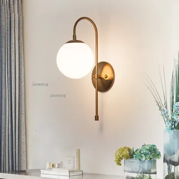 

Glass LED Modern Wall Lamps Iron Light Fixture Nordic Creative Wall Light Simple Kitchen Accessories personality Sconce Lights