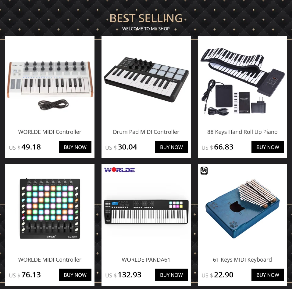 MIDI контроллер, новые полки 48/64, MIDI контроллер барабанной площадки, USB с подсветкой, слайдер, электронные музыкальные инструменты