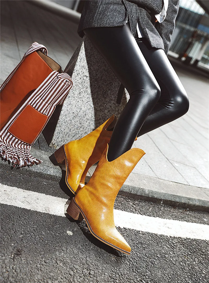 ASUMER/ г.; осенне-зимние ковбойские ботинки; женская повседневная обувь на низком каблуке; выразительные женские ботильоны с острым носком; большой размер 47