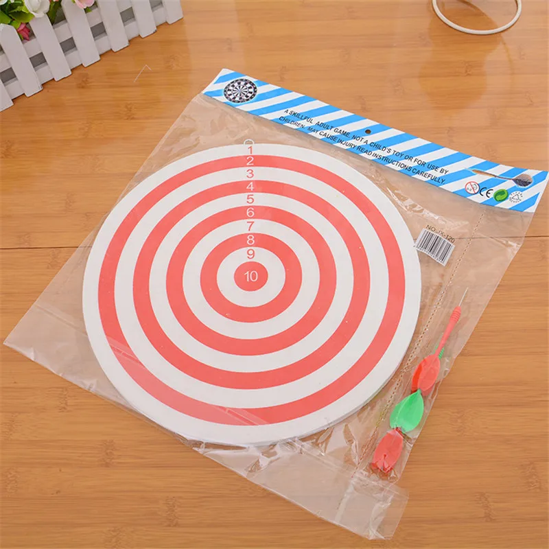 Diameter 29.5cm Target +3 Darts Wall-mounted Two-sided Dual-use Thick Foam Toy Dart Board Suit_voghion.com