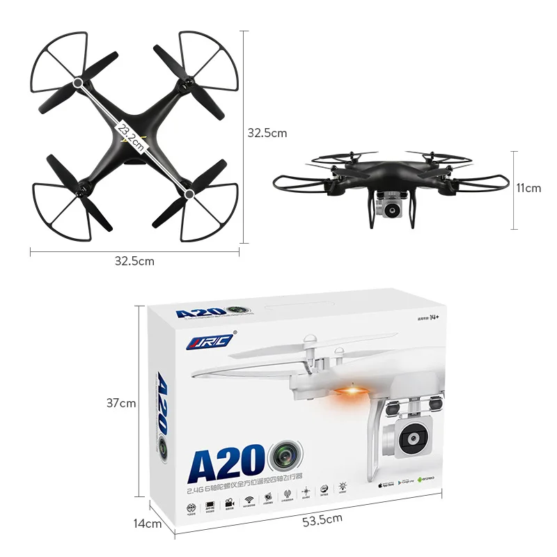 

Jjrc A20 Remote-control Four-axis Aircraft Unmanned Aerial Vehicle Remote Control Aircraft Wifi Aerial Pass Set High Ultra-long