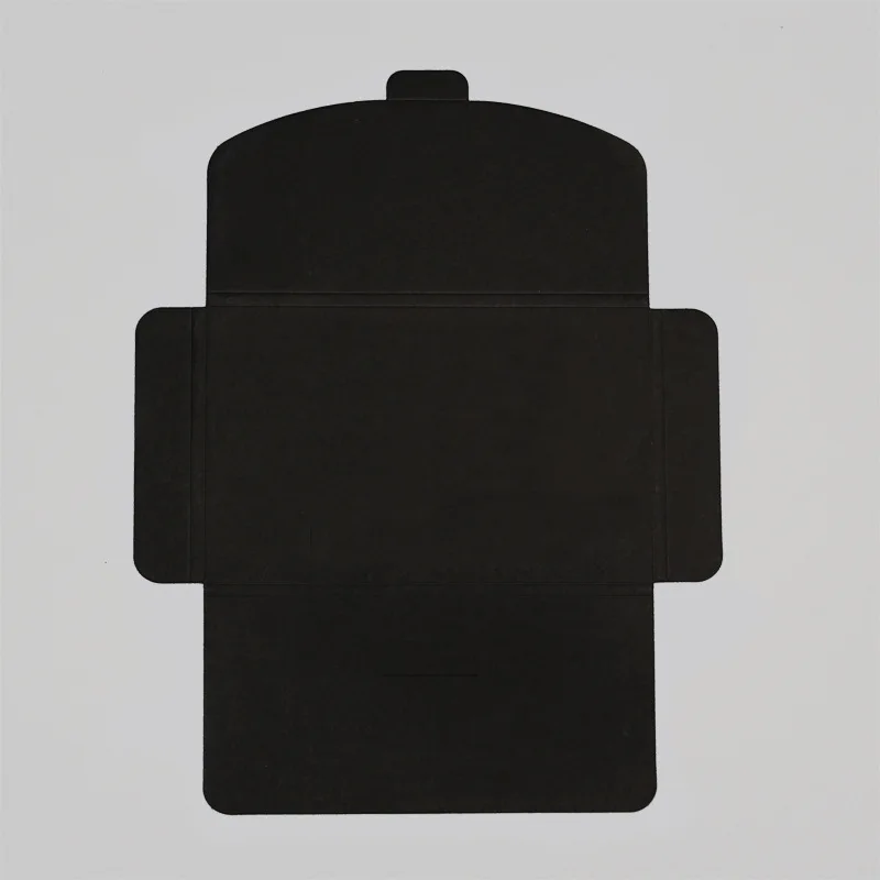 black kraft 50 шт коричневый крафт-бумага конверт черный подарочная упаковка коробка с окном картонная коробка для открыток пригласительные карты упаковочные конверты - Цвет: black kraft