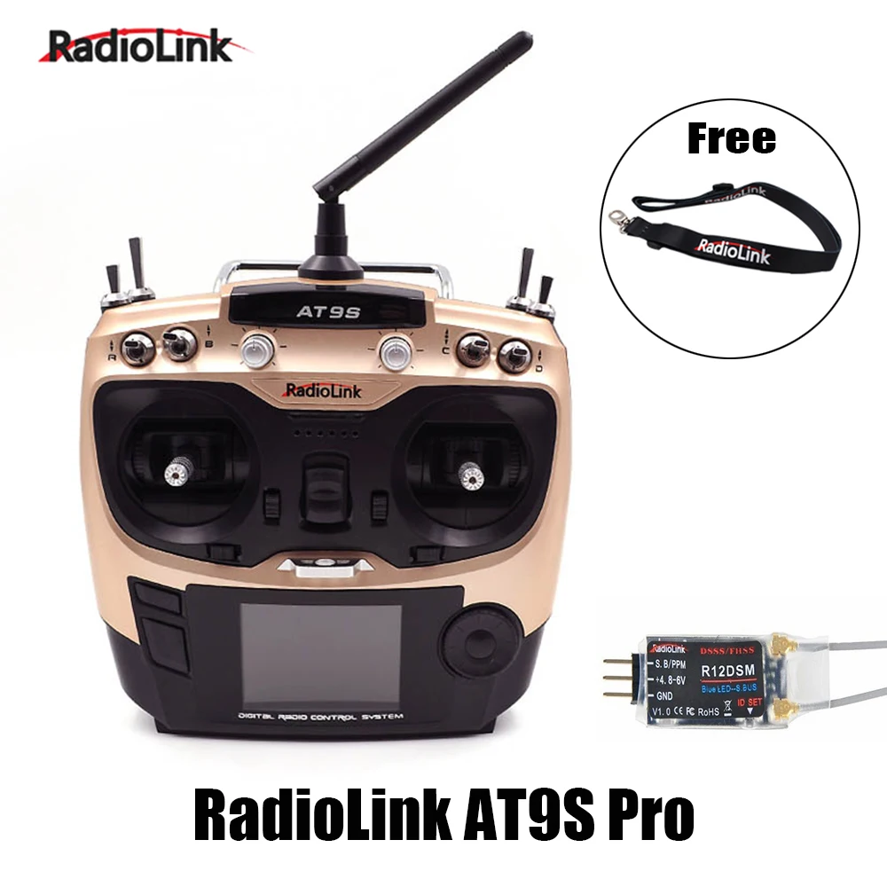 RadioLink AT9S Pro 10/12 CH 2,4G пульт дистанционного управления RC передатчик с R12DSM приемником для FPV Для RC квадрокоптера аксессуар для самолетов