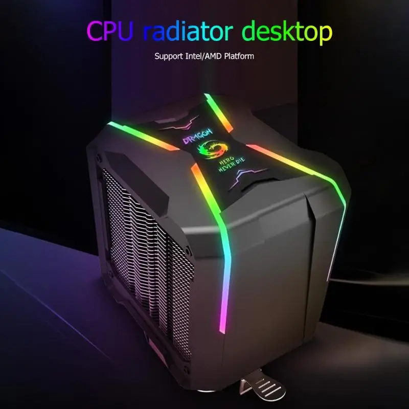 Great Wall G400 Dual Tower Настольный ПК cpu кулер вентилятор 4 тепловые трубы бесшумный ARGB компьютерный радиатор охлаждения для Intel/AMD