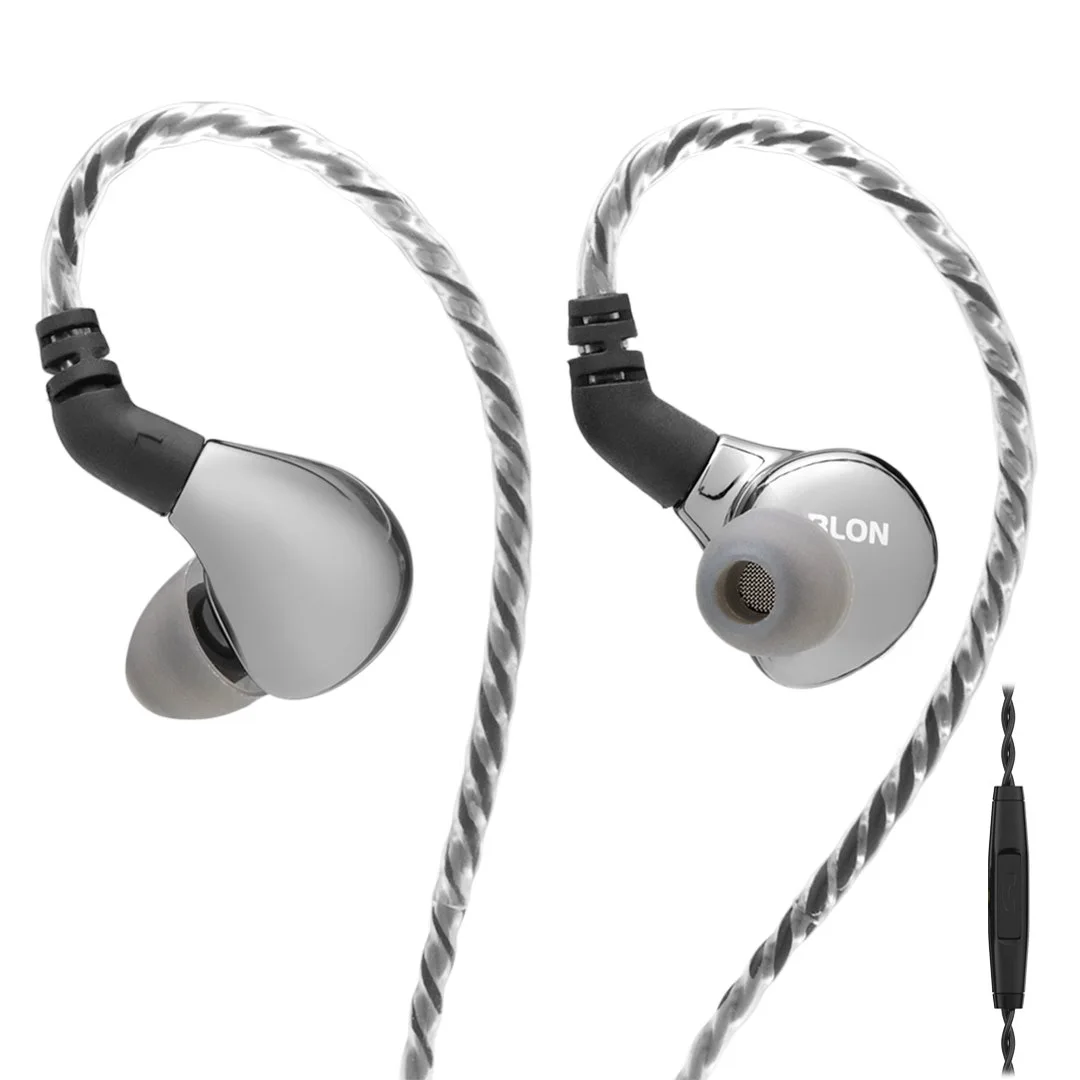 D Brown with Mic BLON BL-03 BL03 10 мм углеродные нанотрубки диафрагмы Динамический HIFI наушники опционально Tripowin C8 0,78 2Pin съемный кабель - Цвет: D Brown with Mic