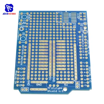 

diymore Prototype PCB Board for Arduino UNO R3 FR-4 Fiber 2mm 2.54mm Pitch Prototype Shield V.5
