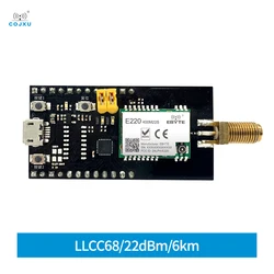 Carte de Test USB vers TTL lllc68, Kit de Test pour Module rf E220 400M22S LoRa 433MHz avec antenne E220 400MBL 01 dbi 