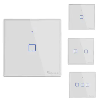 

SONOFF T2 1/2/3 Gang TX Series 433 Mhz RF Remote Controlled Wifi Light Switch Smart Home Supplies UK Standard